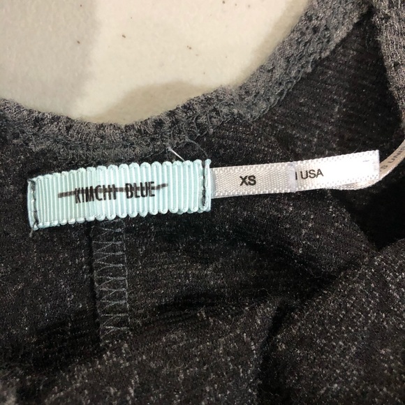 Dark grey lace flowy crop top. - Picture 2 of 2